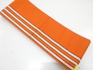 本場筑前博多　縞模様織り出し　半幅帯